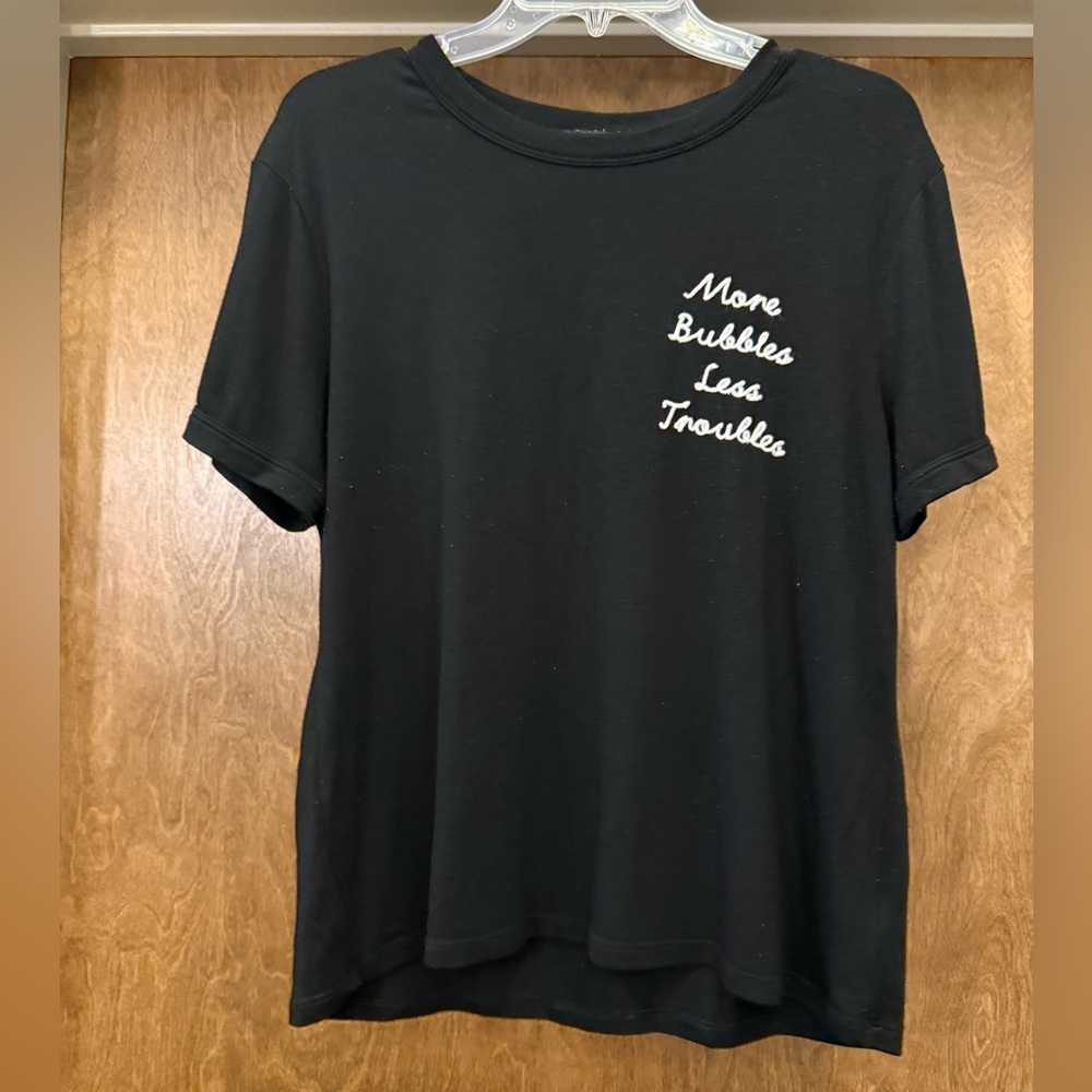 Express Black Graphic T-Shirt with White Text